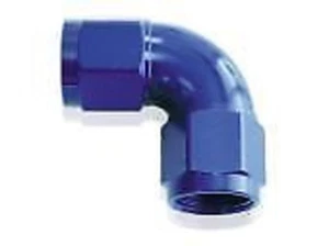 Aeroflow AF583-06 -6AN 90 Deg Swivel Coupler Blue Billet Full Flow 1 Piece - Picture 1 of 4