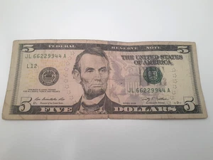 $5 2009 JL66229944A Consecutive Four Pairs Note Fancy Serial Number - Picture 1 of 2