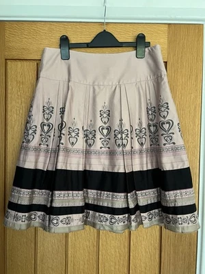 Ted Baker Women's Skirt Pale Dusky Pink/Black Size 2/Uk Size 10 - Image 1 of 4