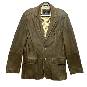 ALLEN EDMONDS Suede Blazer Mens M Tan Brown 100% Natural Leather - Picture 1 of 18