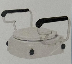 NIOB Raised Toilet Seat with Removable Handles, 5.9" Elevated Toilet Seat Riser - Picture 1 of 2