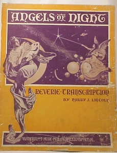 Angels of Night Sheet Music 1909 Great Cover 2 Frame - Picture 1 of 1