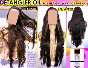 NATURAL CHEMICAL FREE HAIR DETANGLER OIL FOR STRAIGHT WAVY OR FINE HAIR - Picture 1 of 4