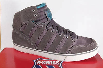 K-Swiss Botas De Hombre Con Cordones Nuevas De Cuero/Nylon Grises - Imagen 1 de 4