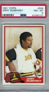 Tarjeta de béisbol Topps 1981 #556 Jerry Mumphrey, clasificación de los Padres de San Diego PSA 8 - Imagen 1 de 1
