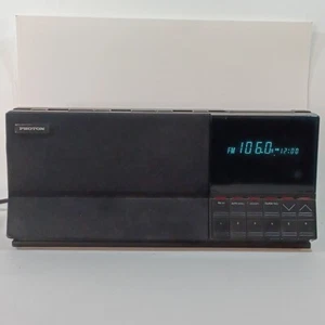 Proton RS-420 Stereo Clock Radio Alarm AM FM Vintage Retro 1994 Tested Works - Picture 1 of 10
