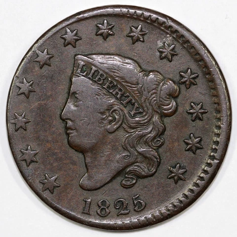 1825 1c N-9 Misaligned Die Matron Head Large Cent *Early Die State* Cover