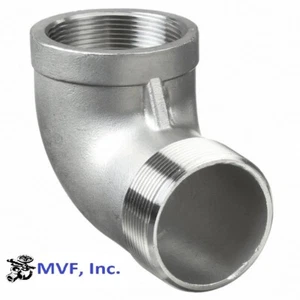 3/8" 150 Threaded (NPT) 90° Street Elbow 304 Stainless Steel SS100341304 - Picture 1 of 5