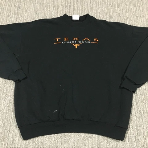 Texas Longhorns Sweatshirt Mens XL Black Extra Large Football Pullover Sweater Cover