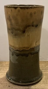 Hickory flache Keramik Ombre VASE 6,5 Zoll hoch x 3 Zoll Durchmesser handgefertigt USA - Bild 1 von 13