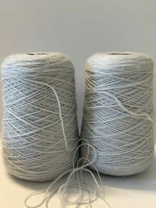 SOFT Lot 2 Cone Spool Thick/Thin Alpaca Wool Yarn w/Acrylic 1lb 3oz 560gr 1006 A - Picture 1 of 5