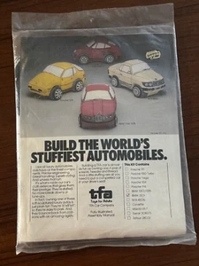 Vintage Margie Smith Haas TFA Auto BMW 320i Kissen - HELLBRAUN - versiegelt Neu aus altem Lagerbestand - Bild 1 von 4