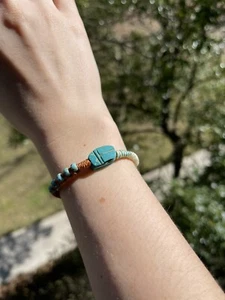 Handmade Scarab bracelet women - Picture 1 of 7