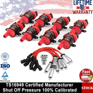 D585 8xIgnition Coils Spark Plug Wire For Chevy Silverado LS1/LS3 4.8/5.3L+748UU - Picture 1 of 12