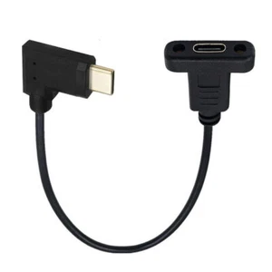 Jimier USB 3.1 Type C USB-C Male to USB-C Female Extension Data Cable 90 Degree - Picture 1 of 6