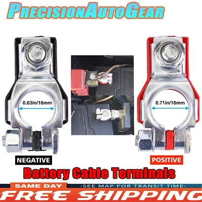 Battery Terminals Car Battery Cable Terminal End Connectors Negative/Positive US - Image 1 of 4