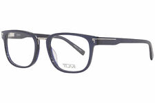 Tumi VTU013 03LW Eyeglasses Men's Navy/Silver Full Rim Square Optical Frame 50mm