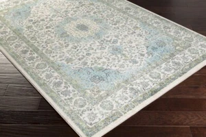 Surya Aberdine Area Rug, Aqua/Teal/Olive/Ivory - 5'2" x 7'6" - Picture 1 of 3