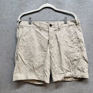 Abercrombie & Fitch Men Shorts 31 Beige Floral Stretch Casual Cotton READ - Picture 1 of 12