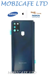 Cubierta posterior de batería trasera para Samsung Galaxy A21S A217 + cámara len - negra - Imagen 1 de 1