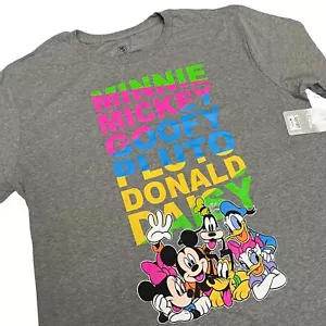 Disney Parks T Shirt XL Mickey Friends Ears Colorful World Logo Family Daisy - Picture 1 of 7