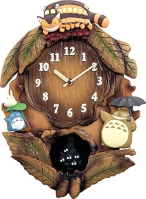 RHYTHM My Neighbor Totoro Wall Clock Theme Song with Melody Totoro 4MJ837MN06 - Image 1 of 4