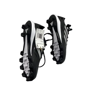 Adidas PureHustle 3 MD K Junior Softball Cleats Size 3.5Y Black & White New - Picture 1 of 7