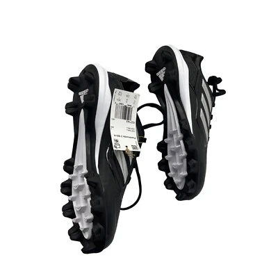 Adidas PureHustle 3 MD K Junior Softball Cleats Size 3.5Y Black & White New - Image 1 of 4