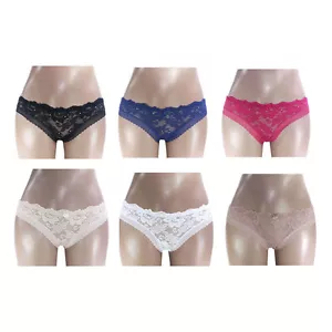 1/3x Mutandine Cotone Lingerie Pizzo Pizzo Pizzo Vedere attraverso Knicers 8-16 1225 - Foto 1 di 11