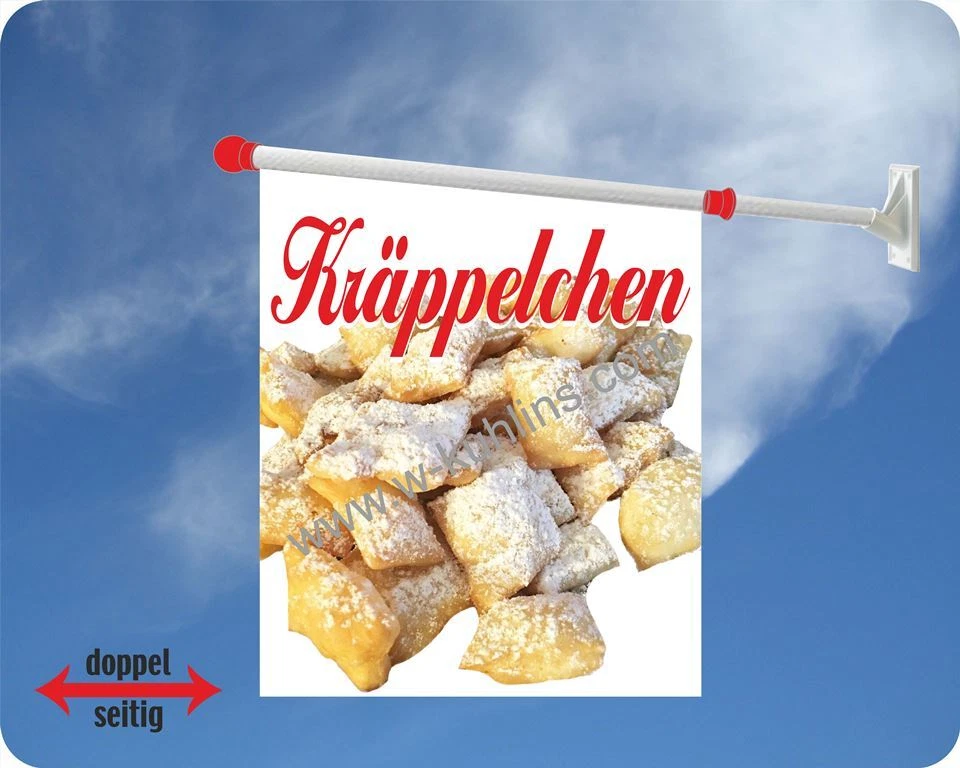 AGENTUR WERNER KUHLINS Flagge, Kräppelchen, Weihnachtsmarkt,Gebäck,Mutzen,Kuchen,süßes,Puderzucker