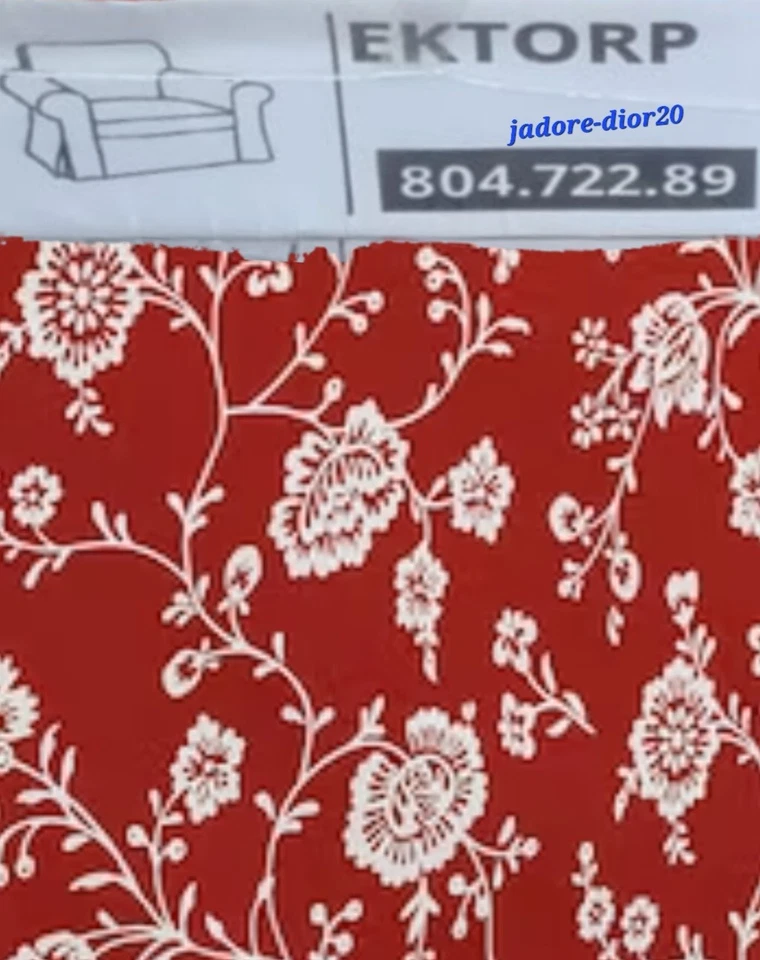 ✅️ Ikea Ektorp Bezug für Sessel, Virestad rot/weiß 804.722.89 Husse - Bild 1 von 1