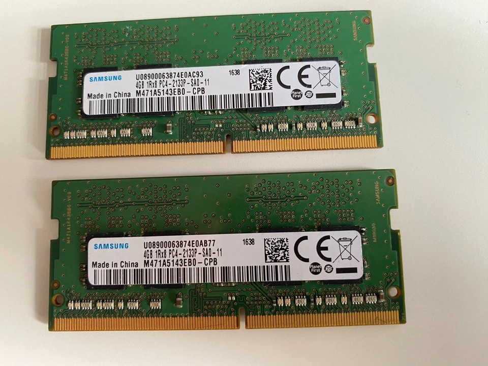 Samsung 8GB DDR4 SO-DIMM (2x4GB) PC4-2133P matching pair RAM PC Laptop memory - Image 1 of 1