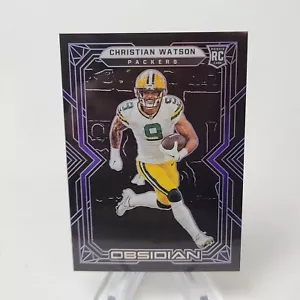 2022 Obsidian Christian Watson Rookie RC Purple Etch /100 Packers #120 - Picture 1 of 2