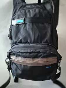 Piquadro Black Backpack Foldable In To Smaller Bag - Picture 1 of 17