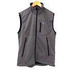 Little Donkey Andy Vest Mens M Gray Lightweight Softshell Water Repellent Sleeve