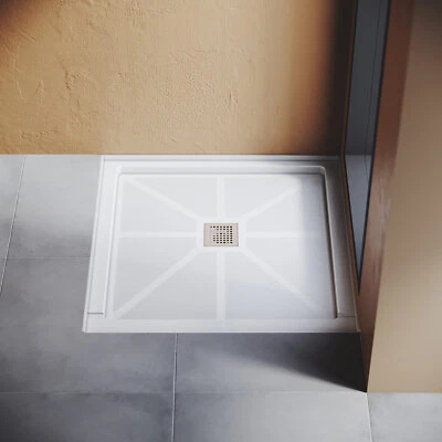 SUNNY SHOWER Bases de Ducha Sartenes Cubierta de Acero Inoxidable Umbral Simple Antideslizante Foto 1 de 4