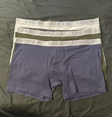 Under Armour Men's Charged Cotton 6'' Boxerjock Boxer Briefs Lot of 3 - Size 5XL - Image 1 of 3