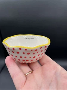 Pioneer Frau Messschale Becher Ersatz 1/4 Tasse Messen weiß rote Punkte - Bild 1 von 3