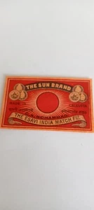 Sun Brand India Matchbox Label Lot 6 - Picture 1 of 1