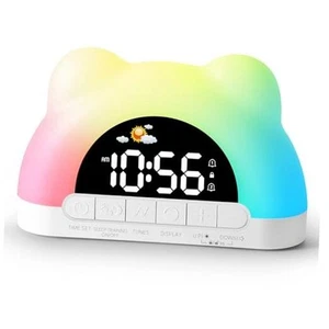 Kids Alarm Clock, Ok to Wake Alarm Clock for Kids, Toddlers Sleep White - Picture 1 of 7