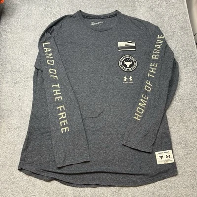Under Armour Project Rock Veterans Day Patriotic Long Sleeve T Shirt Men’s XL - Image 1 of 4