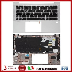 Tastiera IT Fingerprint Retroilluminata + Top Case Hp EliteBook 840 G7 G8 Silver - Afbeelding 1 van 1