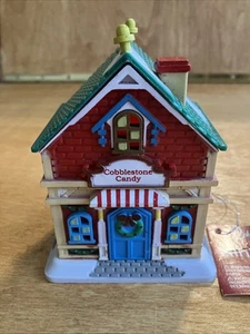 Cobblestone Corners Collection Candy Store Christmas 4.5” Building - Picture 1 of 7