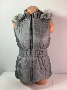 NEW YORK & CO. Chaqueta Chaleco Gris/Plateado con Capucha Extraíble. Talla XS. NUEVO - No usado. - Imagen 1 de 12