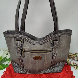 BOC Born Concept Handbag Purse Stanville Tote Bag 16" X 10" Grey - Picture 1 of 10