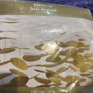 Amscan 6’x8’ gold Tissue Backdrop Shower Birthday Wedding Background Decor - Picture 1 of 2