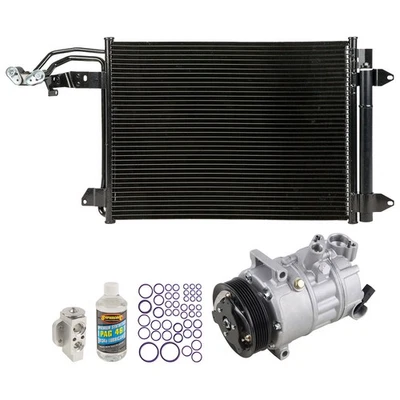For Volkswagen Eos 2009-2015 AC Compressor w/ A/C Condenser & Repair Kit DAC - Image 1 of 4