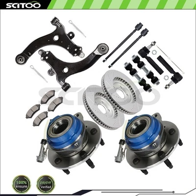 For 2000-05 Chevrolet Impala Tie Rod End Wheel Hub Bearing with Brake Rotor Pad - Image 1 of 4