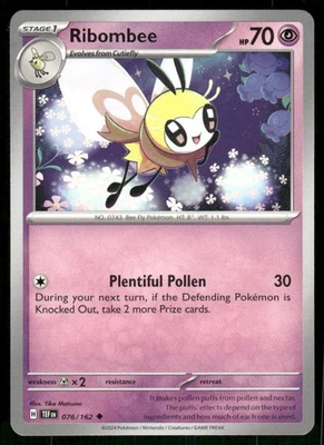 Ribombee 076/162 Uncommon Normal NM Pokemon SV05: Temporal Forces - Image 1 of 2