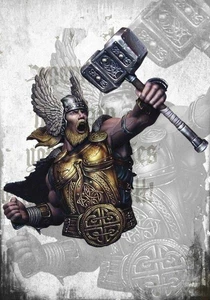 1/12 BUST Resin Model Kit Warrior Viking God Thor Fantasy Unpainted - Picture 1 of 3
